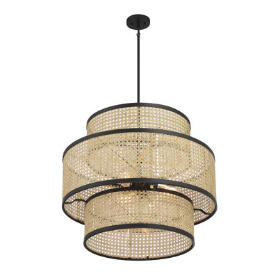 Lustre tambour unique à 3 lumières Drax