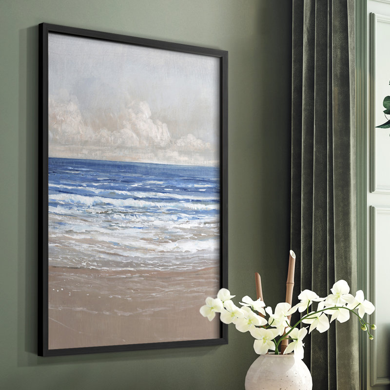 StressFree II Framed Print - Solid Wood, 14" H x 11" W, Black Framed