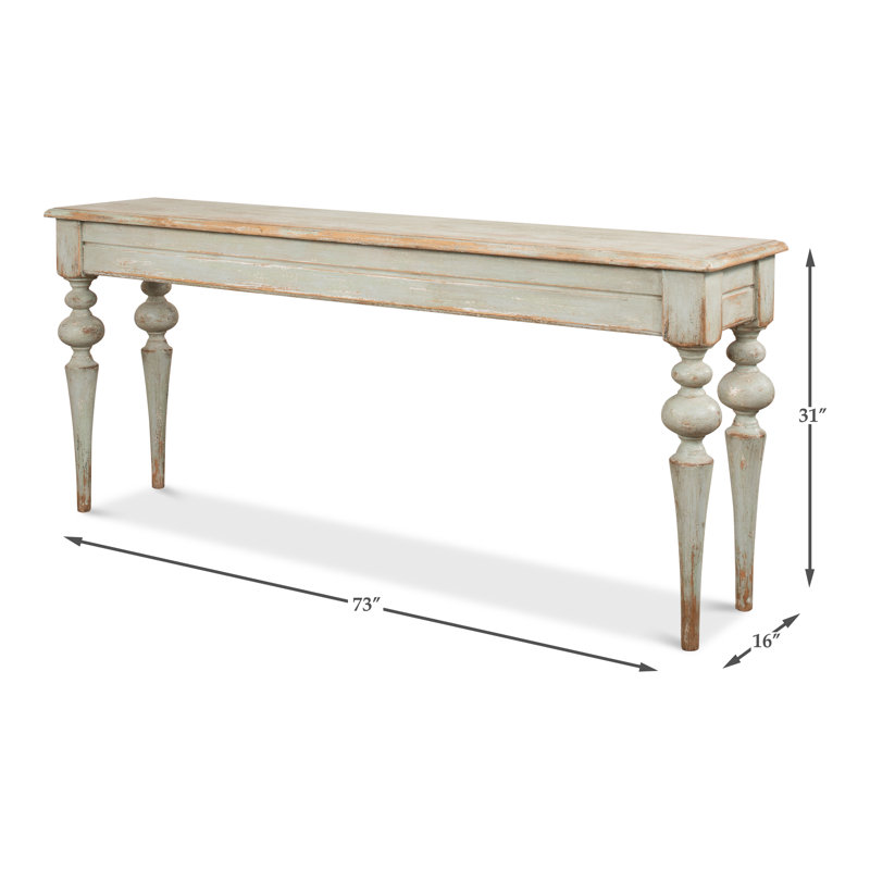 Hudson 73'' W Solid Wood Console Table, Sage