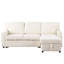Canapé-lit modulaire 3 de style victorien beige en L