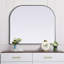 Sabine Metal Wide Arch Wall Mirror-245910112-245910121