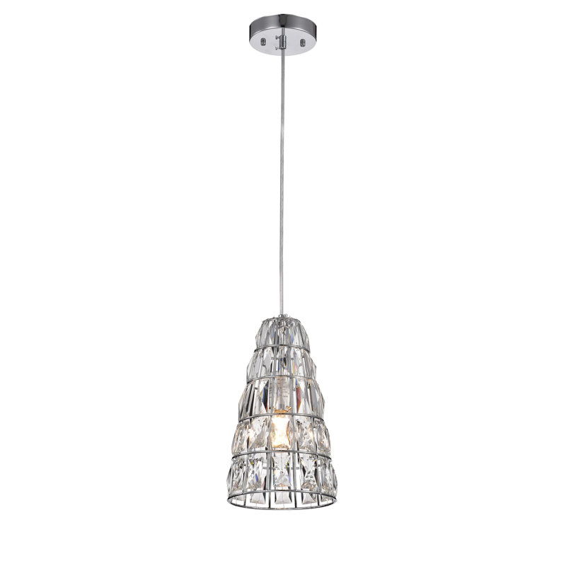 Bauman 1 - Light Chrome Finish Single Pendant