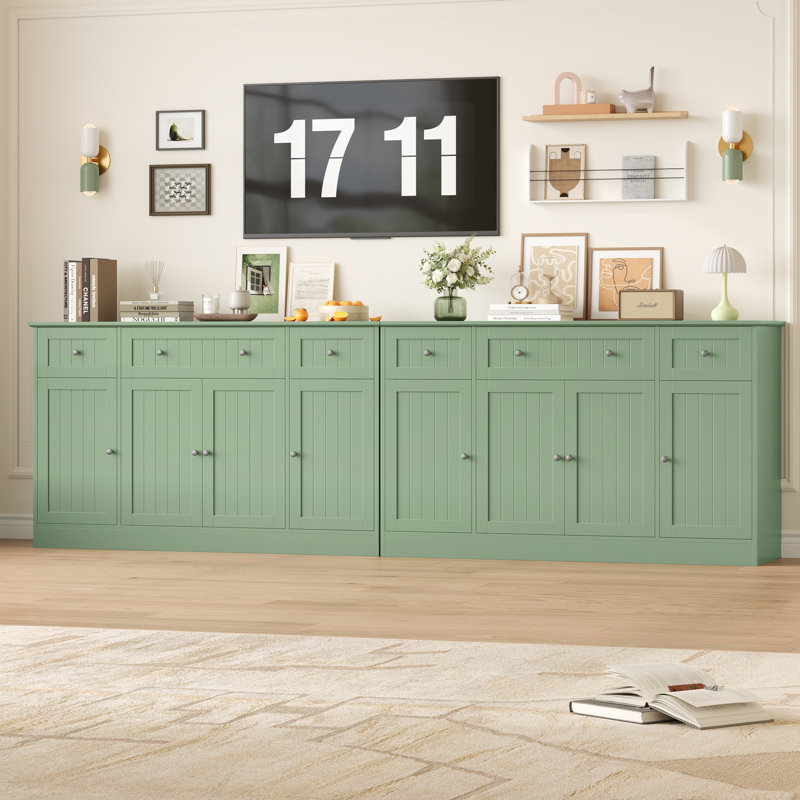 Buffet moderne 55,1 "avec tablettes réglables Arnolf, Vert