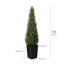Topiaire de cèdre Adcock 5pi - faux cyprès résistant aux rayons UV avec grande jardinière et plantes décoratives-498697132-498697130