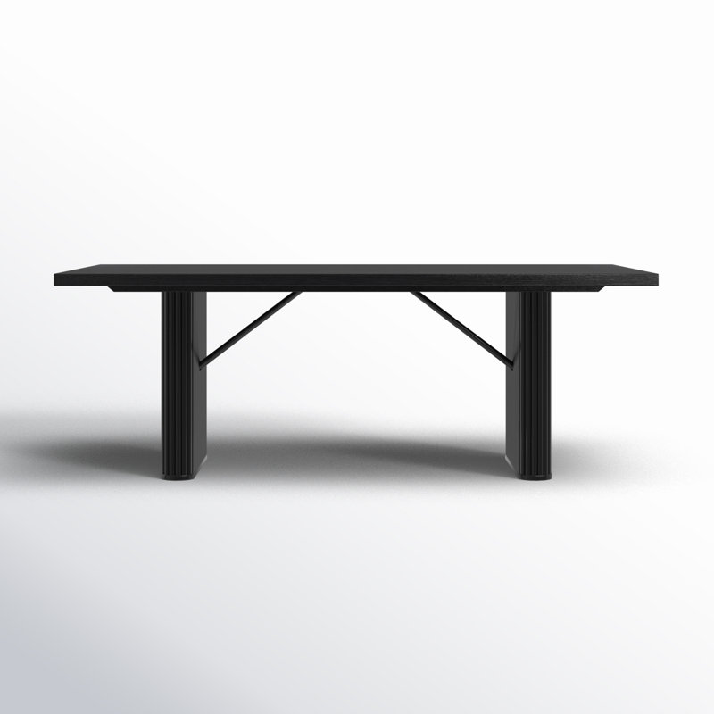 Asfiya Solid Wood Base Dining Table
