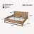 Shiloh Wooden Bed With Iron Frame & Headboard-83523295