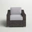 Chaise de patio avec coussin entièrement assemblée