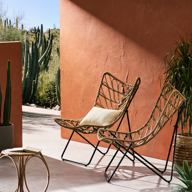 Chaises d'extérieur marron 2 - Style, - finition enveloppée de 2