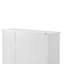 Buffet autoportant traditionnel 63,3 x 17,8 x 78,3 po avec huche, grande armoire de rangement pour garde-manger avec tiroirs, tablette de porte et tablettes réglables, blanc