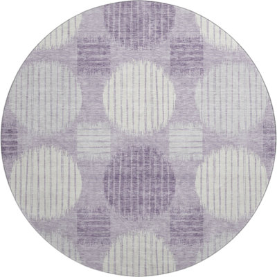 Premium Machine Washable Prisco Purple Rug