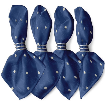 Leviner Polyester Polka Dots Square Napkin