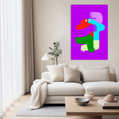 Dashiell Contemporary Art Abstract Bold Colorful Wall Art - Wrapped Canvas Print