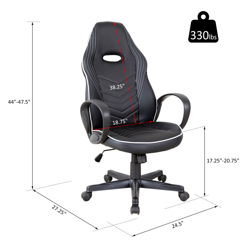Fauteuil de jeu ergonomique, Blanc