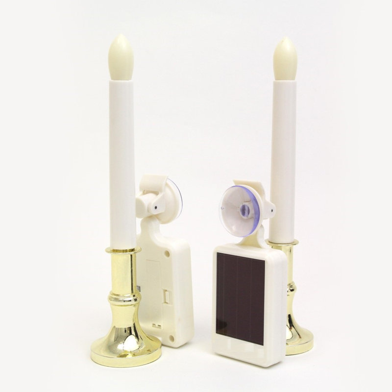 Solar LED Flame Window Candles Lighted Window Décor
