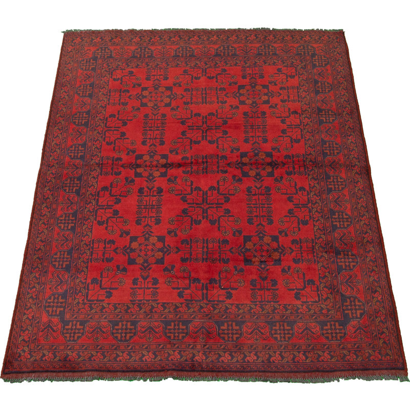 Tapis de zone en laine 5 pi x 6 pi 4 po noué la 2010s one-of-kind-the main esari turque Allaina