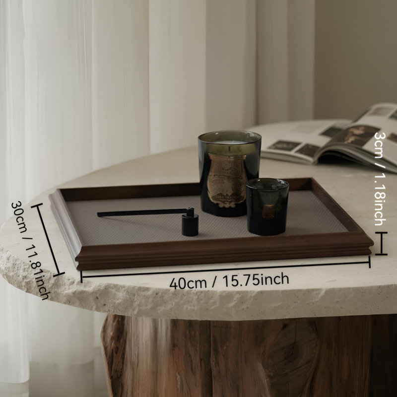 Vintage Walnut Scented Tray - High-End Tea Tray Decoration, Lighting Up The Artistic Atmosphere Of Homestays And Tea Rooms