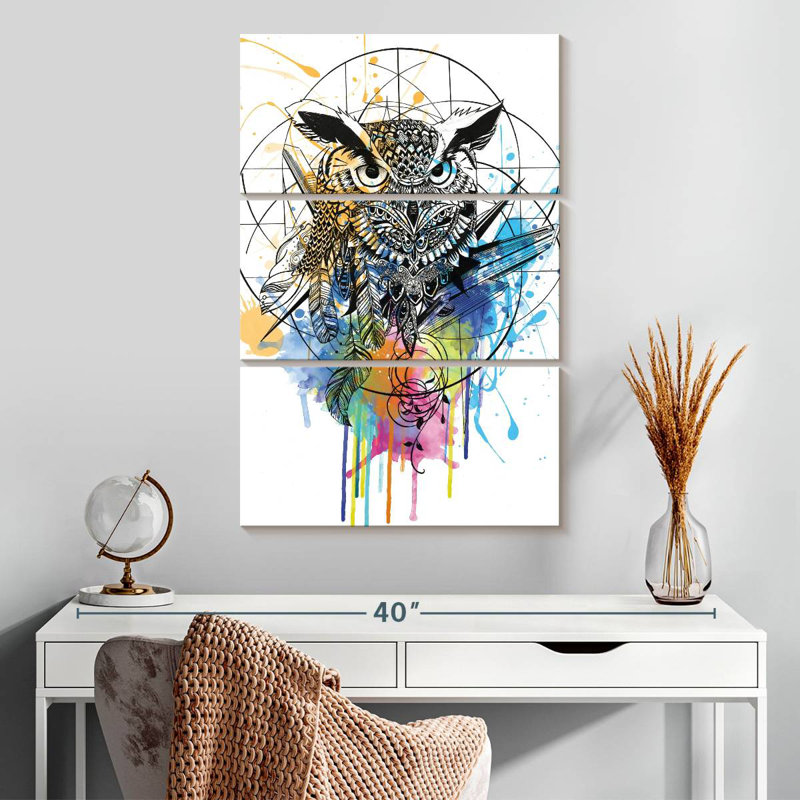 Brampt Boho Owl, 32" H x 20" W