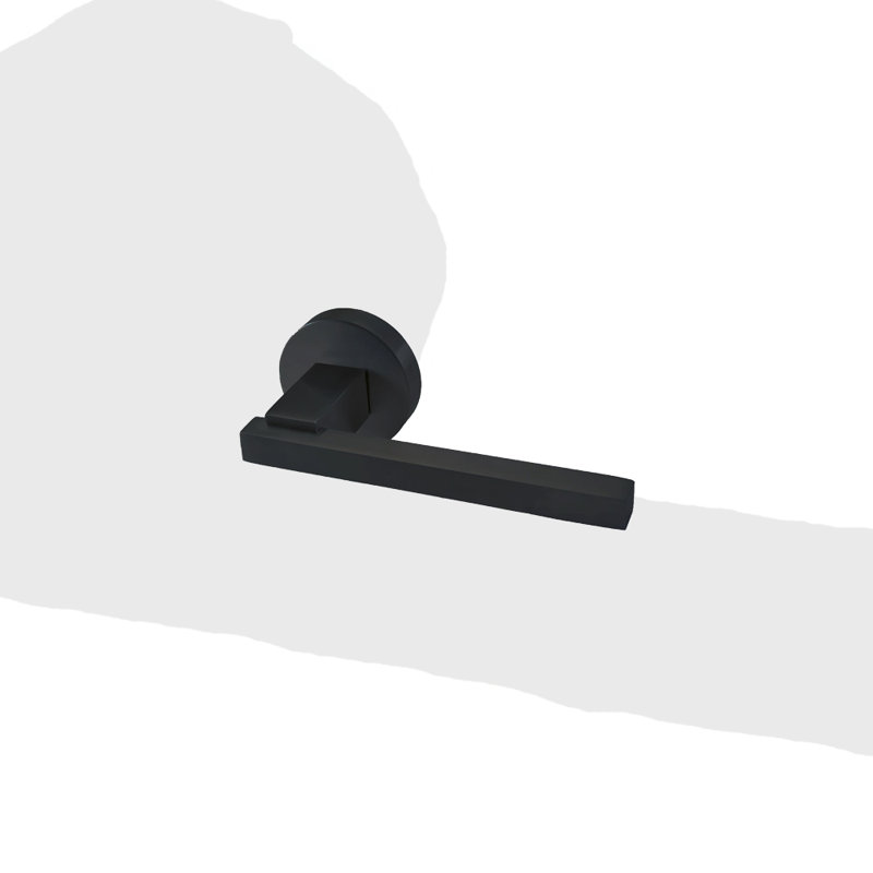 Door Lever, Satin Black