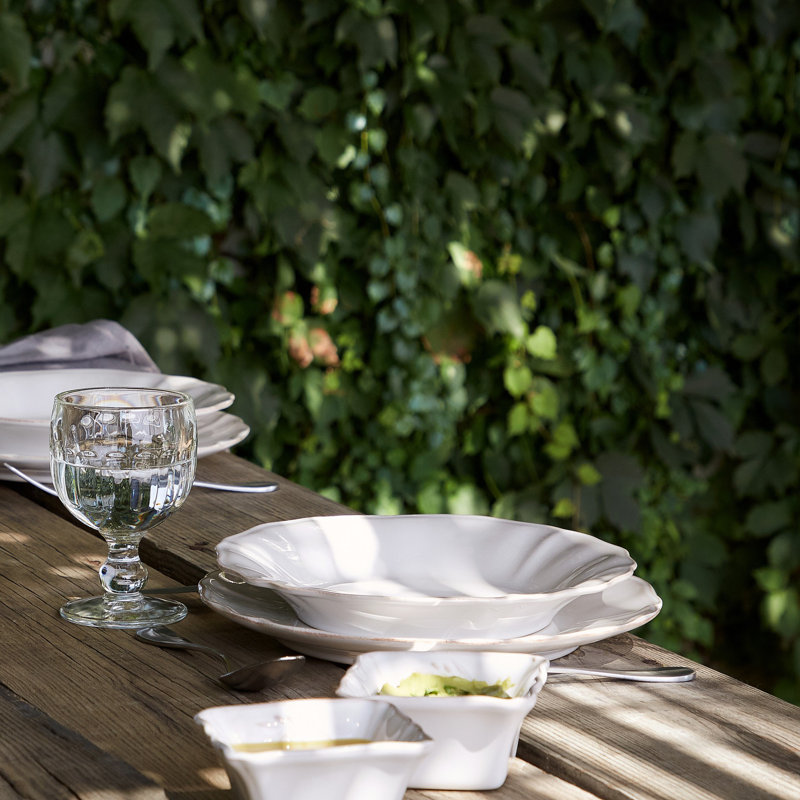 Alentejo Fine Stoneware Dinner Plate, Cloud White