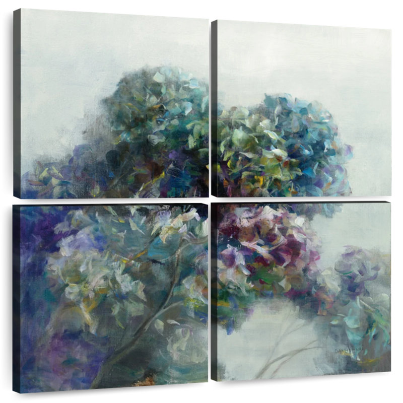 Harnek Abstract Hydrangea, 18" H x 18" W