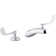 Triton Bowe 0.5 GPM Widespread Bathroom Sink Faucet with Laminar Flow and Wristblade Handles, Drain Not Included