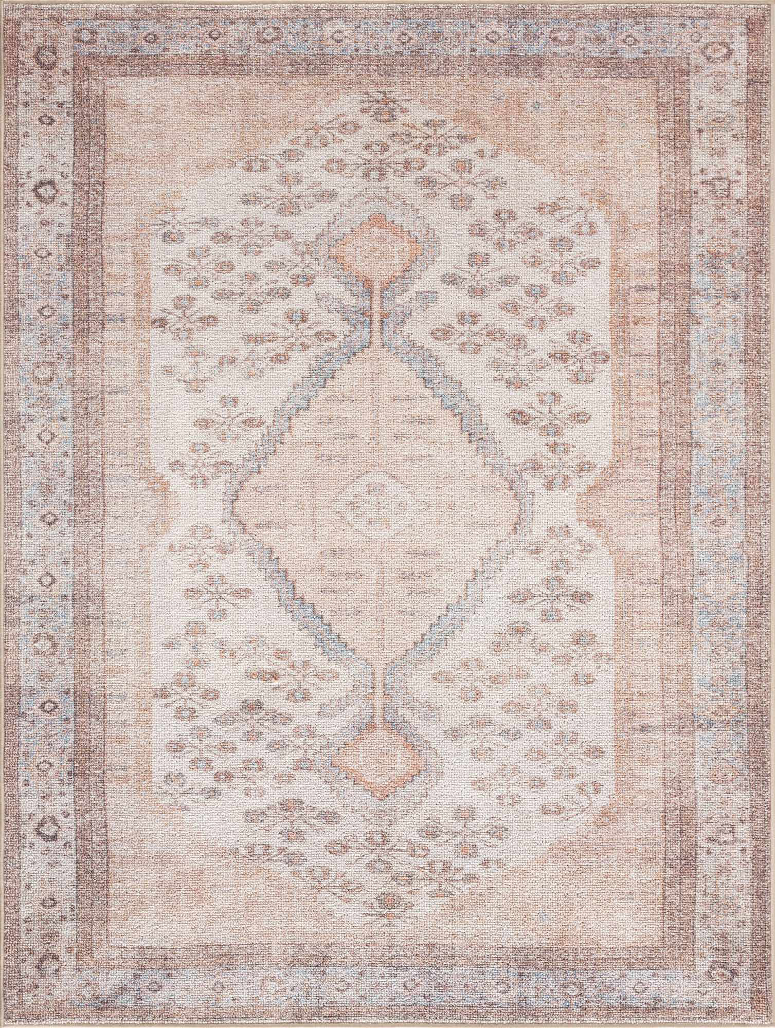 Distressed Moroccan Machine Washable Accent Area Rug 5' x 7' - Neve Collection