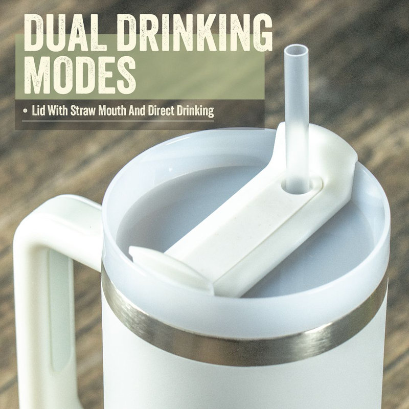 Milestone 1200ml Double Wall Insulated Stainless Steel, White