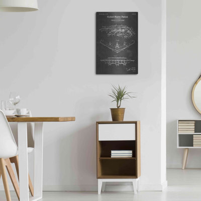 " Tripod Flying Boat Blueprint Patent Chalkboard " by Luxe Metal Portfolio