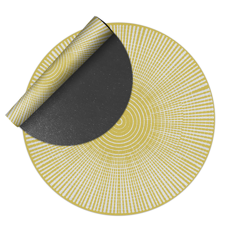 Romanko Round Vinyl Area Rug, Round 150cm