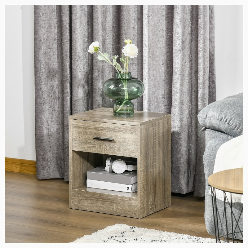 Avicia End Table with Storage, Gray