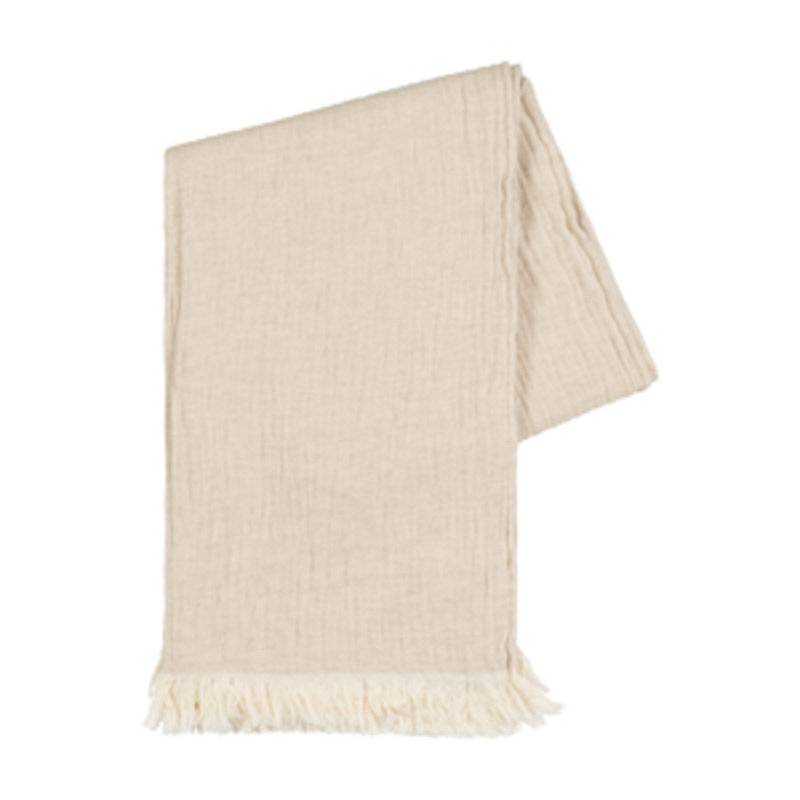 Soho Cotton/Linen Throw, Natural