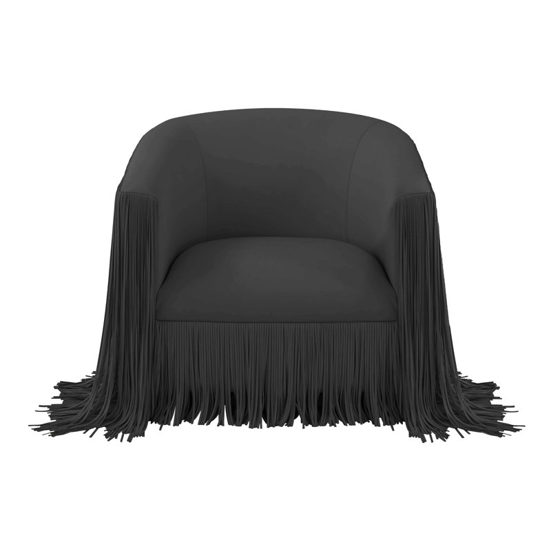 Faux Leather Armchair, Black