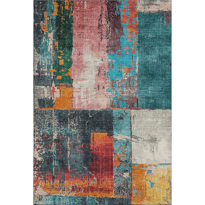 Premium Machine Washable Mayfield AMF1866 Abstract Rug