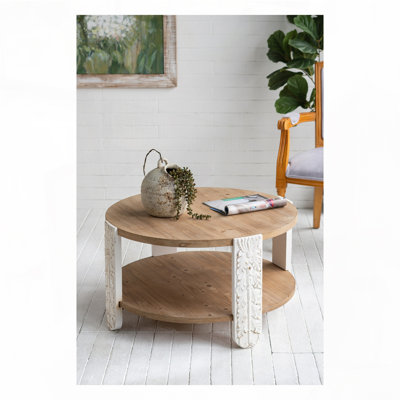 Table basse ronde à deux niveaux