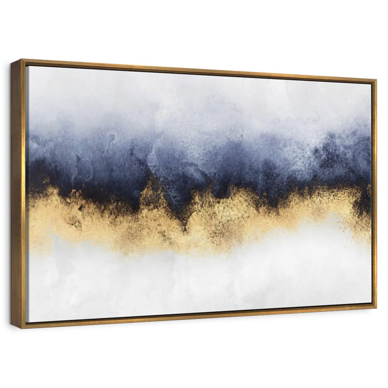 Ciel I, Cadre flottant doré, 40 po x 27 po
