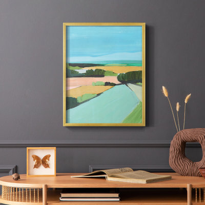 Bright Colored Countryside II Framed Print - Solid Wood