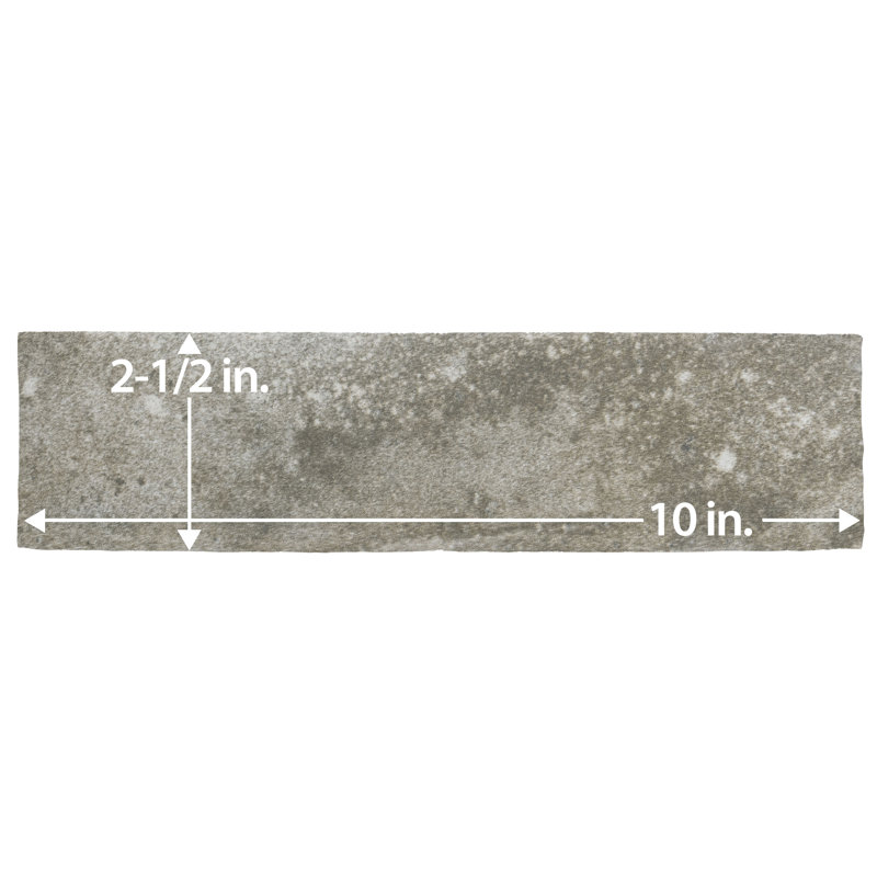 Americana Boston Brick 2-1/2 In. X 10 In. Porcelain Rustic Wall & Floor Tile