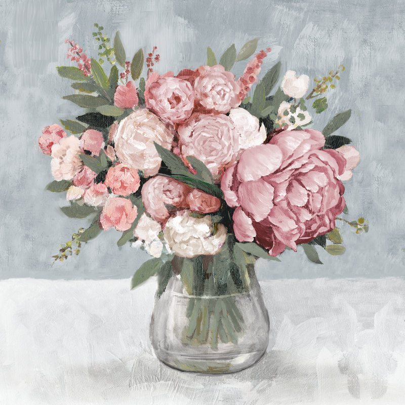 «Pretty Pink Posies» par Dogwood Portfolio, H 30 po x l 30 po