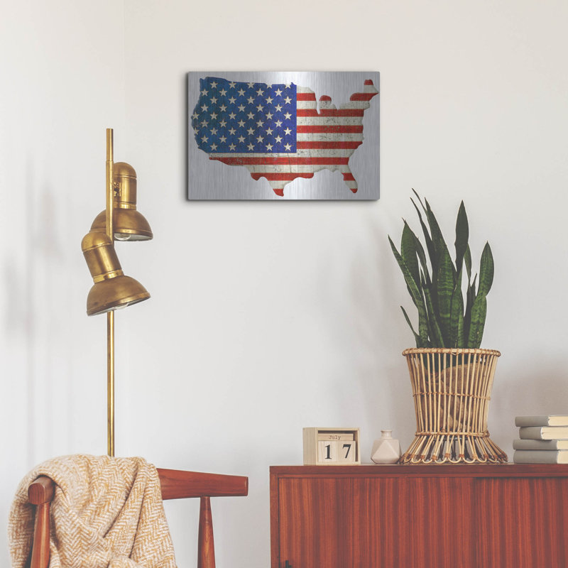  «American Cut Out» par Art Licensing Studio, art mural en métal, 24 po x 16 po, H 16 po x l 24 po