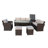 Messinger Wicker 7 - Person Patio Conversation Set with Cushions-1265153887