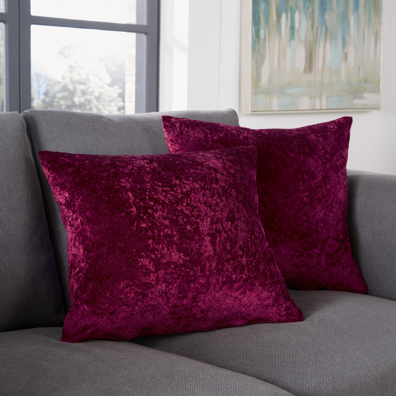 Vassar Square Cushion, Burgundy