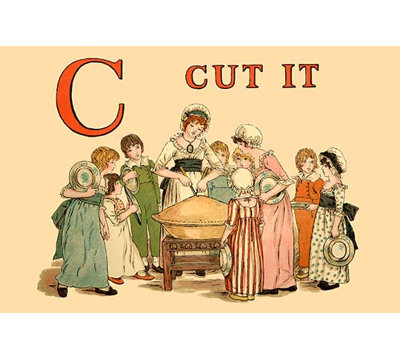 « c cut it » par kate greenaway rétro