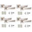 4 Pairs Modern Aura Premium Design Door Handles on Square Rose in Satin Nickel Finish