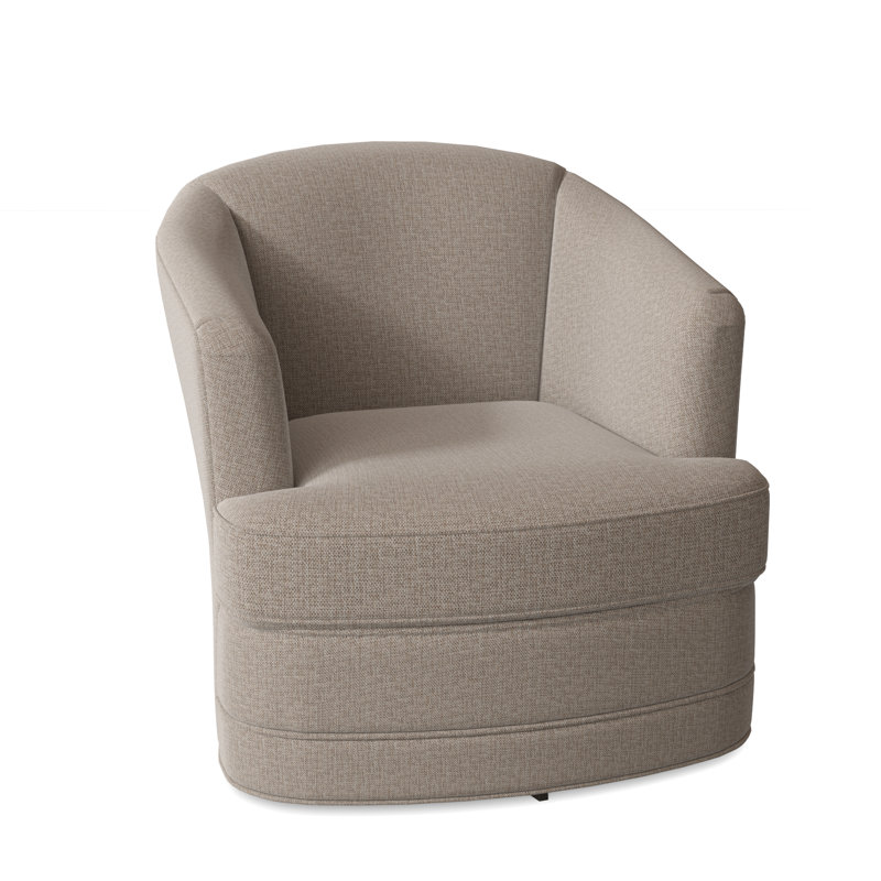 Greyson Swivel Barrel Chair, Beige Performance Fabric; 0851-73