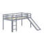 Lit mezzanine bas avec glissade, échelle, barrières de sécurité-294924944