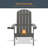 Inniss Wood Adirondack Chair Patio Plastic Weather Resistant Fire Pit Single Chair-372196284