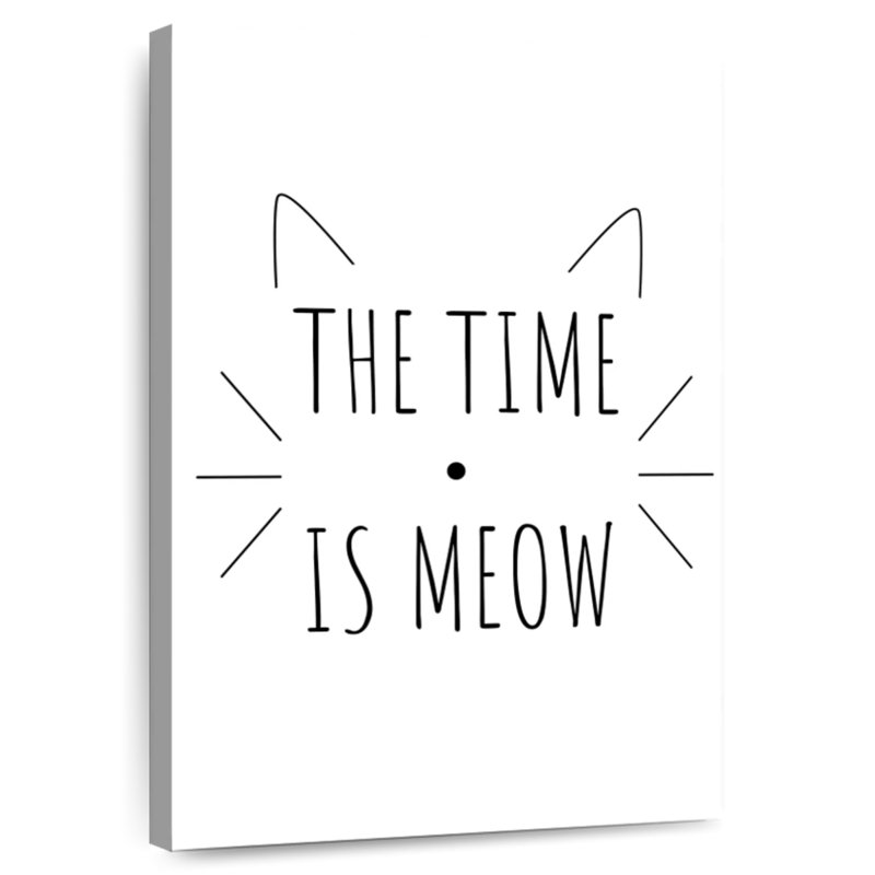 The Time Is Meow, 36" H x 24" W