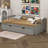 Twin Size Extendable Daybed With Trundle Beds, Wood Daybed Frame With Pull Out Trundle, Twin To King Design Extending Daybed-178551798