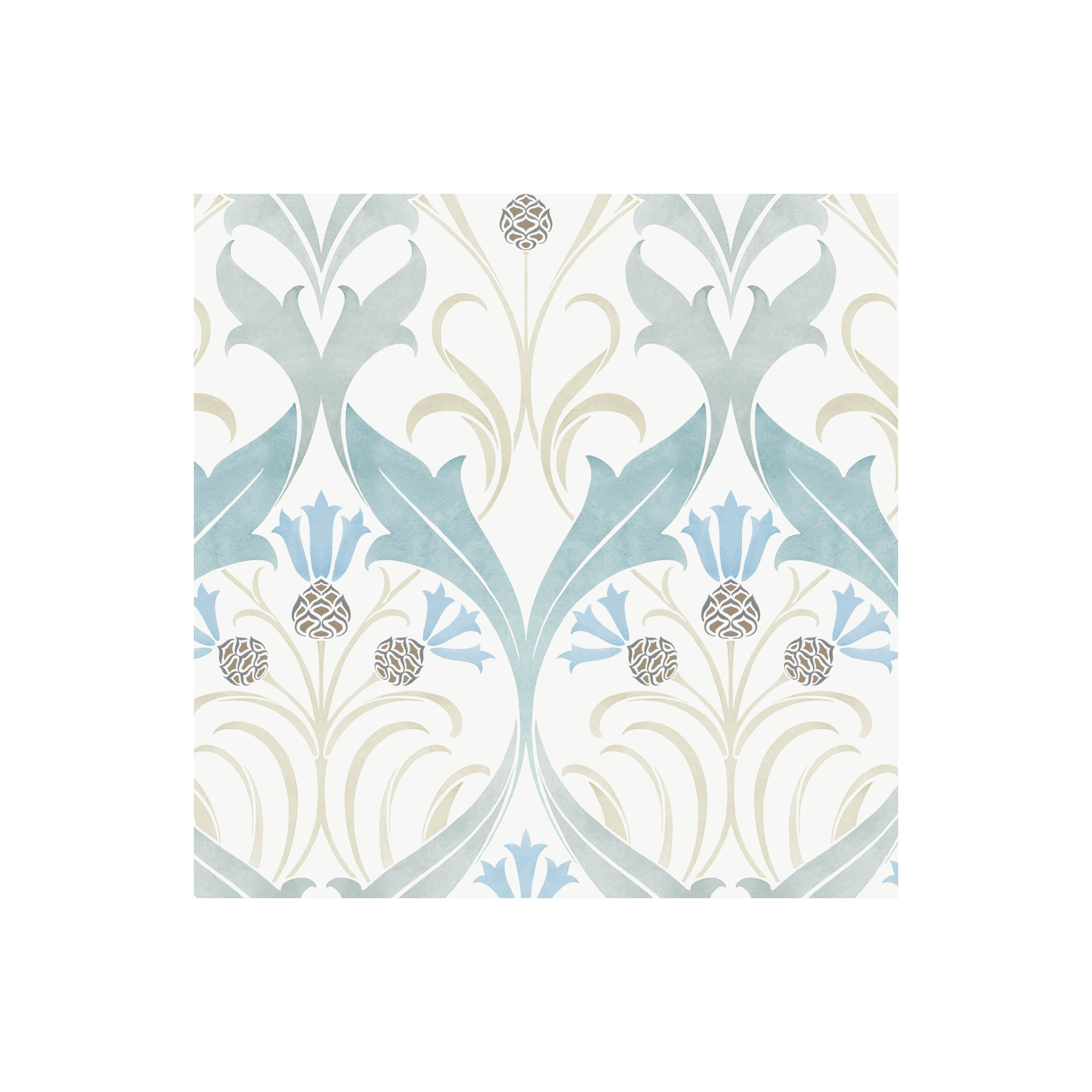 Harmon Floral Wallpaper, Teal