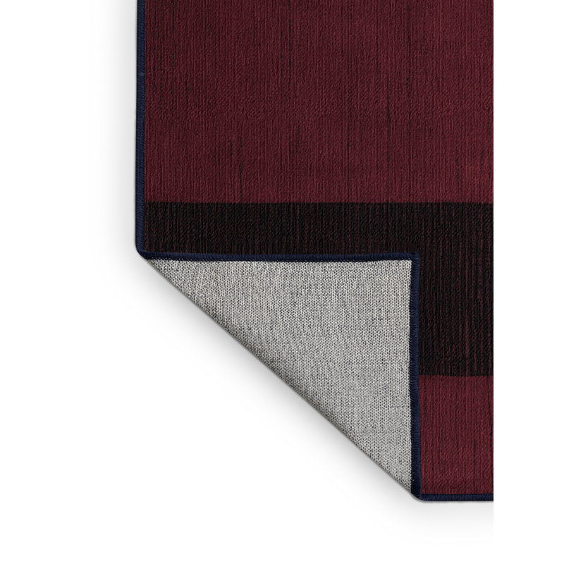 Tapis damier noir lavable à la machine, Rectangle 6 pi x 9 pi